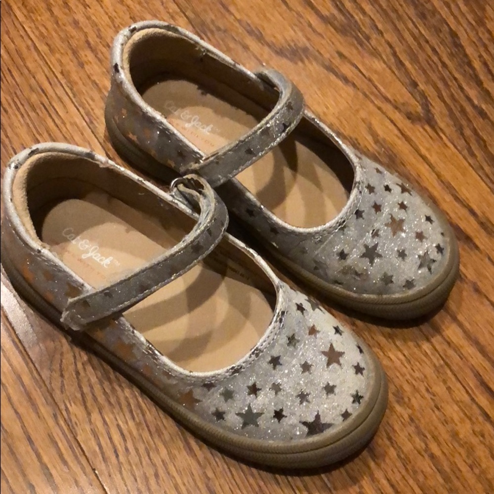 Cat & Jack Silver Stat Mary Janes